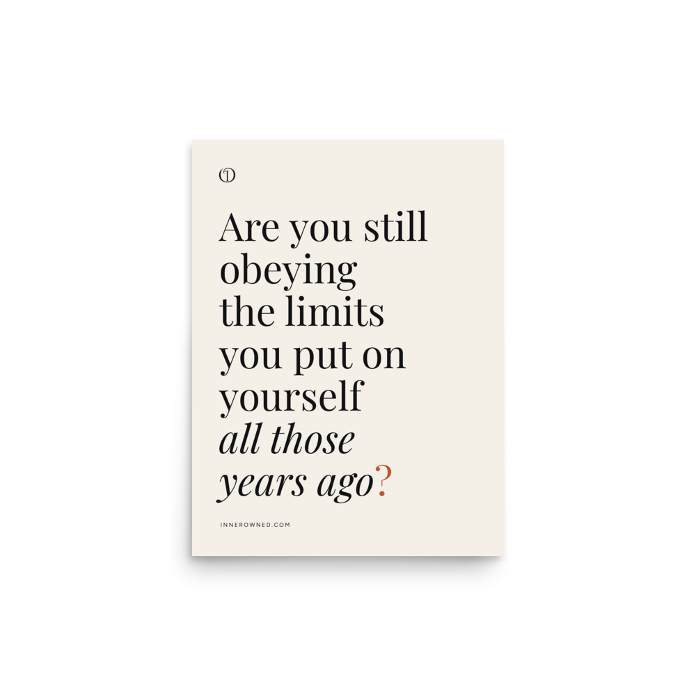 Are you still obeying the limits you put on yourself all those years ago?, paper